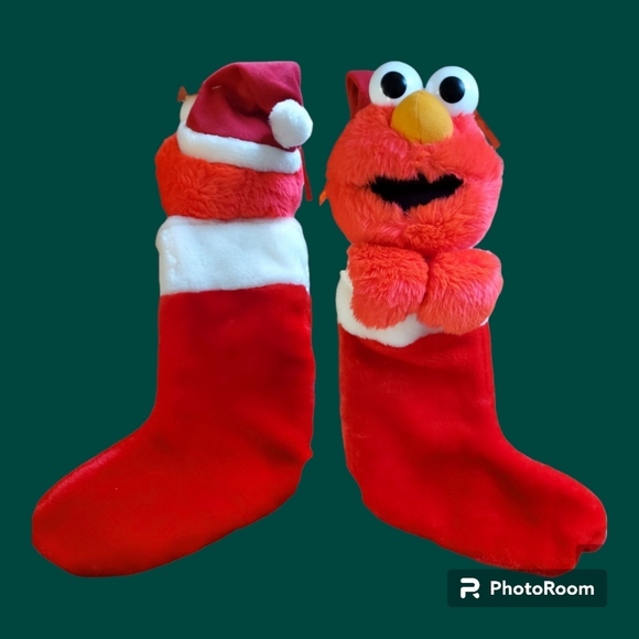 Sesame Street Elmo Plush Christmas Holiday Stocking New - Picture 2 of 7
